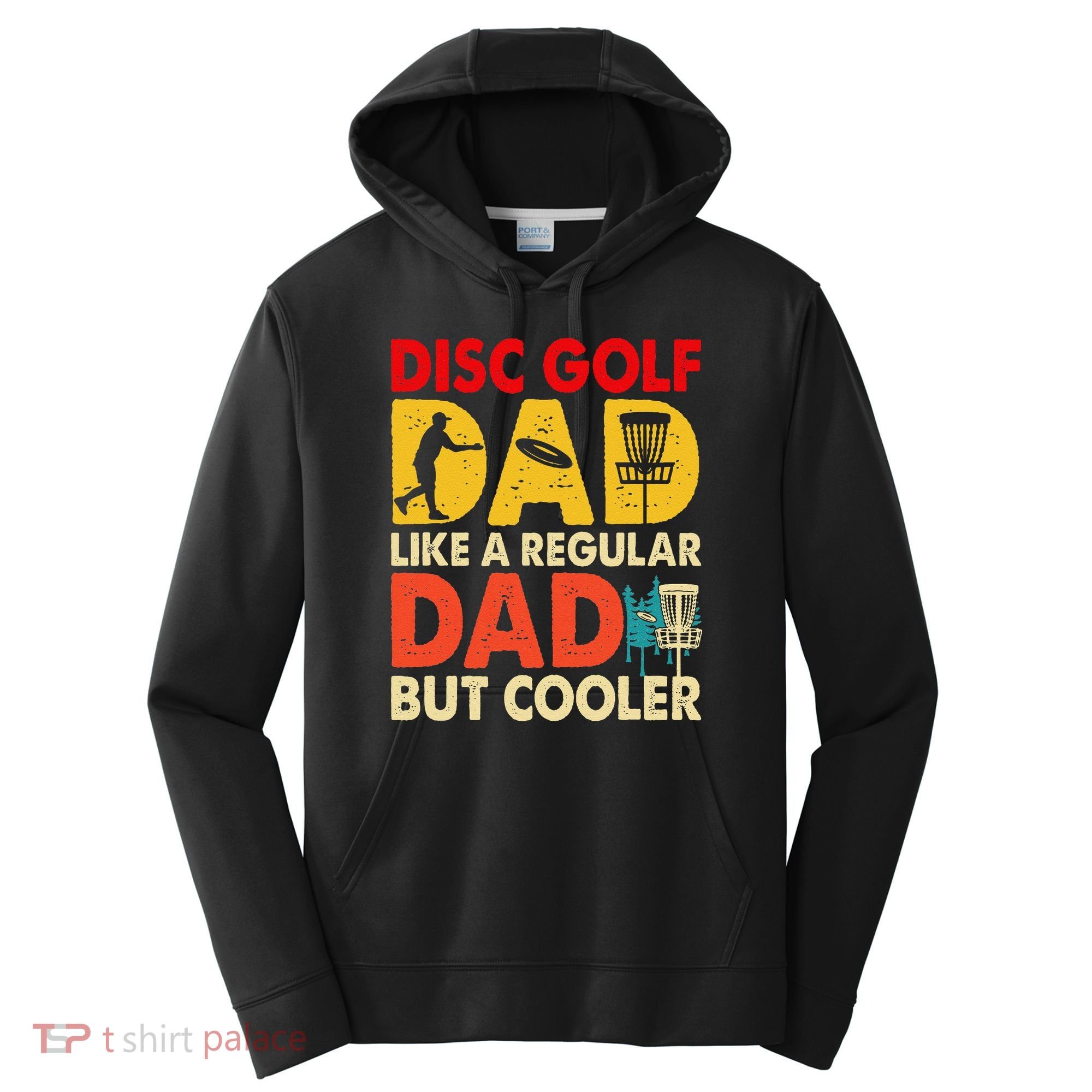 Disc Golf Dad Grandpa Joke For Disc Golf Player Lovers Performance Fleece Hoodie