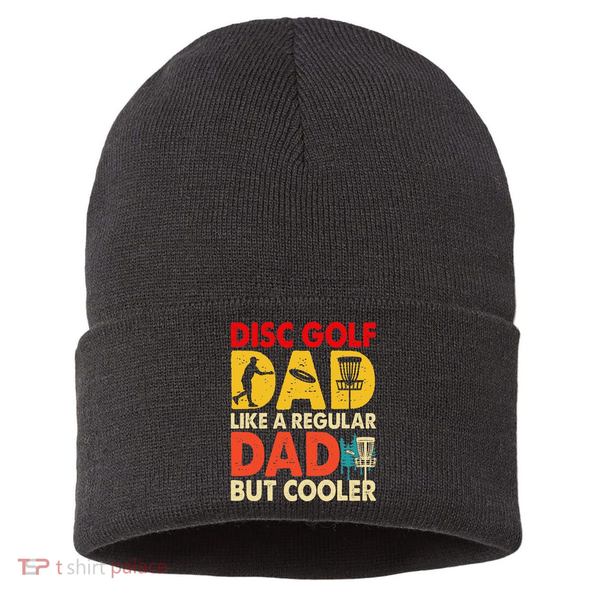 Disc Golf Dad Grandpa Joke For Disc Golf Player Lovers Sustainable Knit Beanie