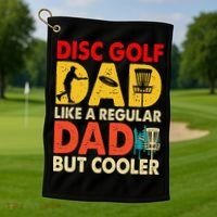 Disc Golf Dad Grandpa Joke For Disc Golf Player Lovers Golf Towel thumb 1