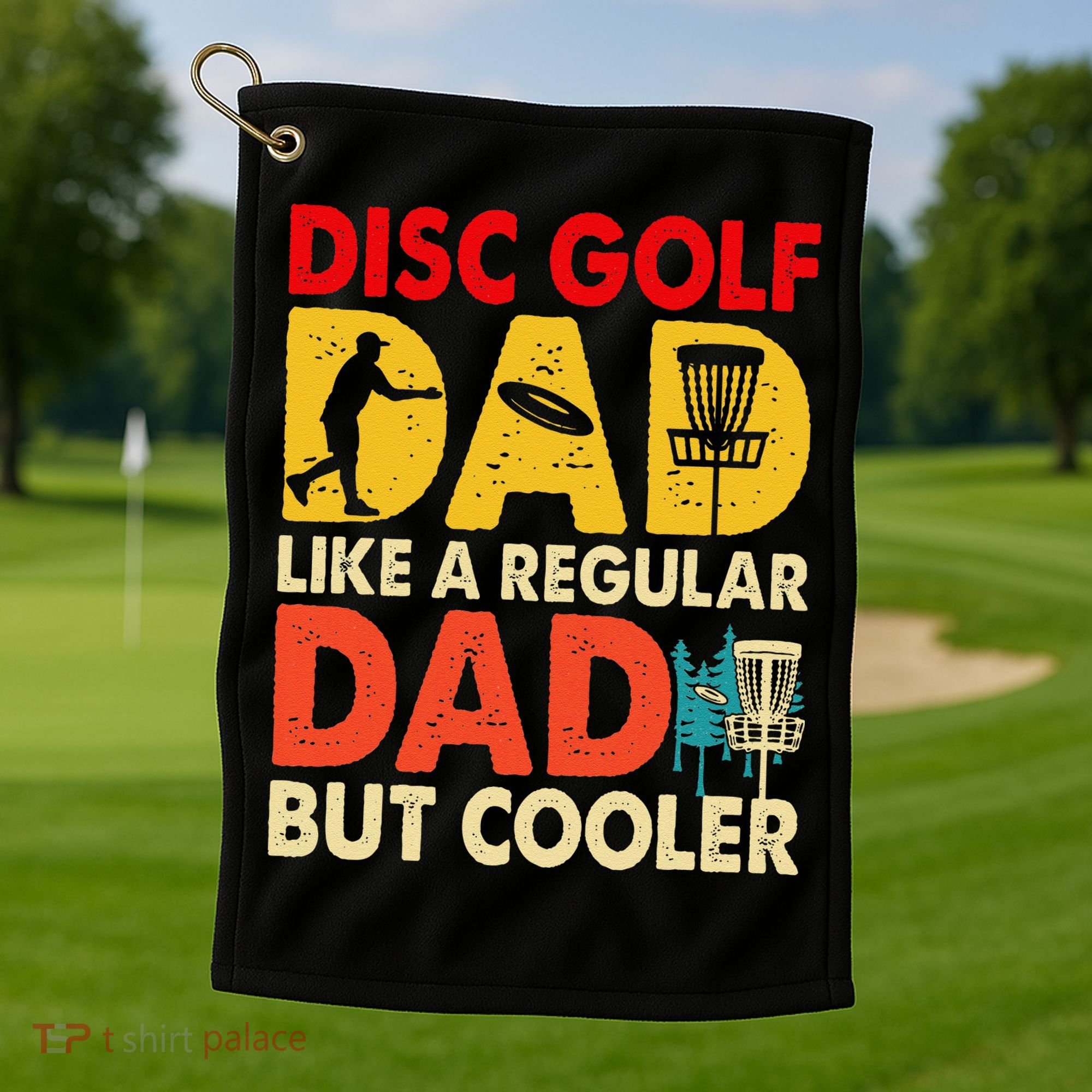 Disc Golf Dad Grandpa Joke For Disc Golf Player Lovers Golf Towel