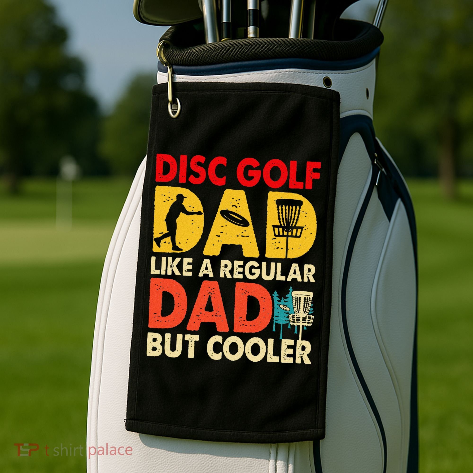 Disc Golf Dad Grandpa Joke For Disc Golf Player Lovers Golf Towel