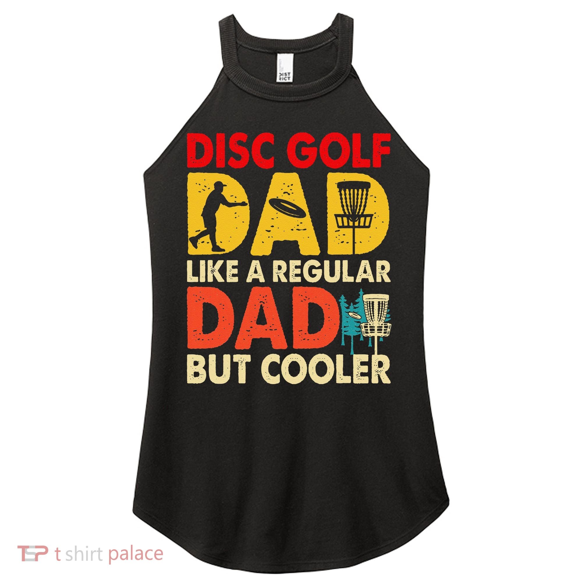 Disc Golf Dad Grandpa Joke For Disc Golf Player Lovers Women's Perfect Tri Rocker Tank