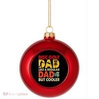 Disc Golf Dad Grandpa Joke For Disc Golf Player Lovers Plastic Christmas Ball Ornament thumb 0