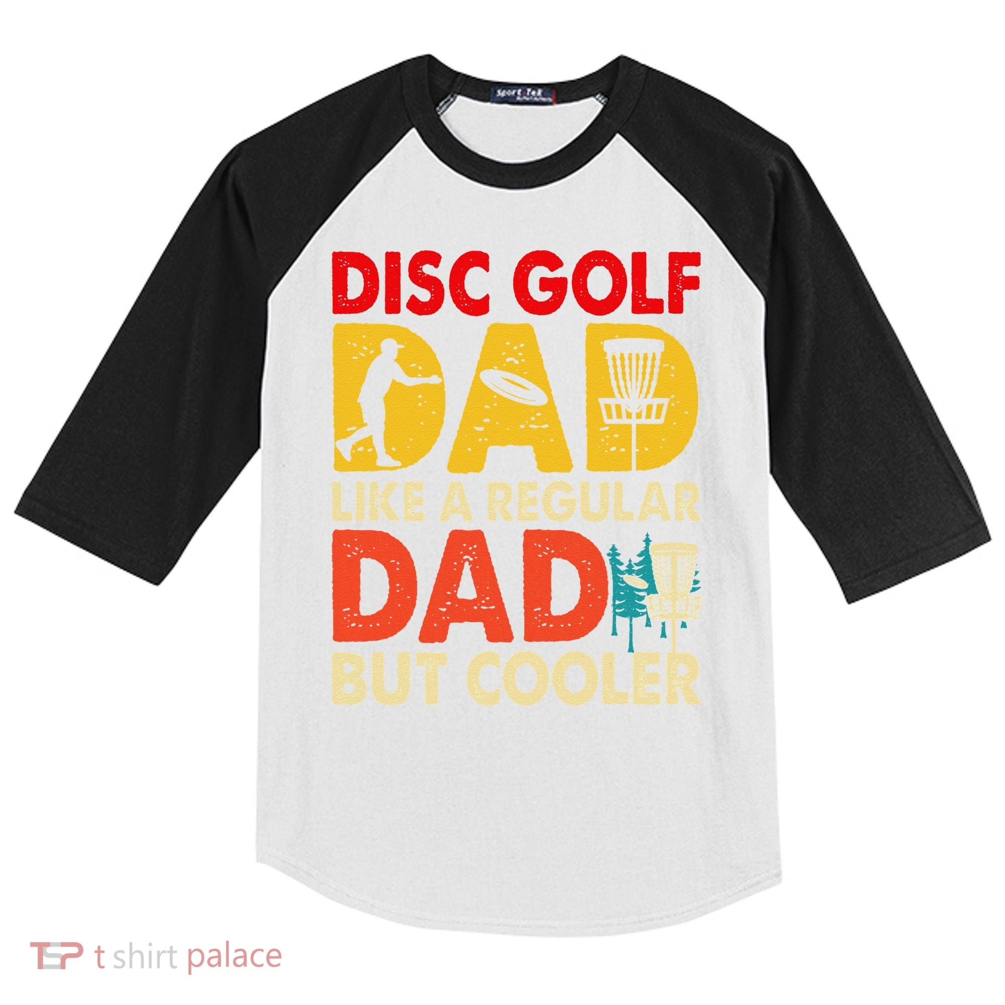 Disc Golf Dad Grandpa Joke For Disc Golf Player Lovers Kids Colorblock Raglan Jersey