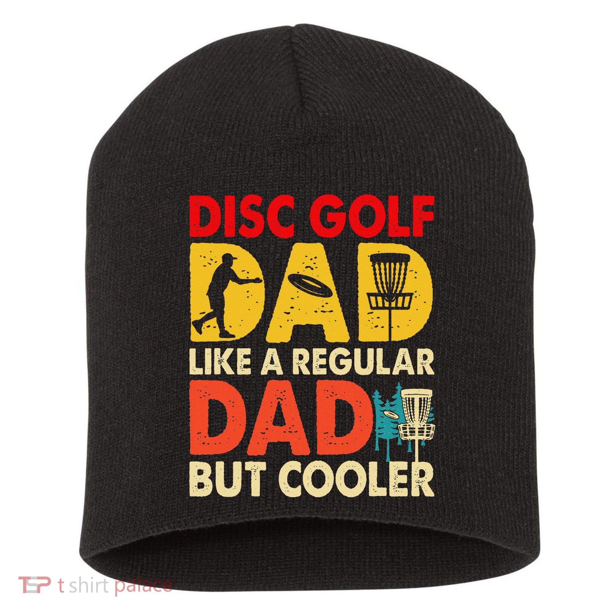 Disc Golf Dad Grandpa Joke For Disc Golf Player Lovers Short Acrylic Beanie