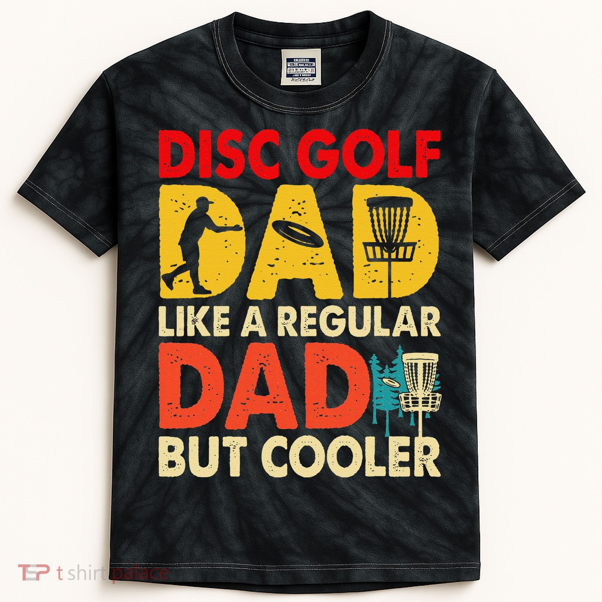 Disc Golf Dad Grandpa Joke For Disc Golf Player Lovers Kids Tie-Dye T-Shirt