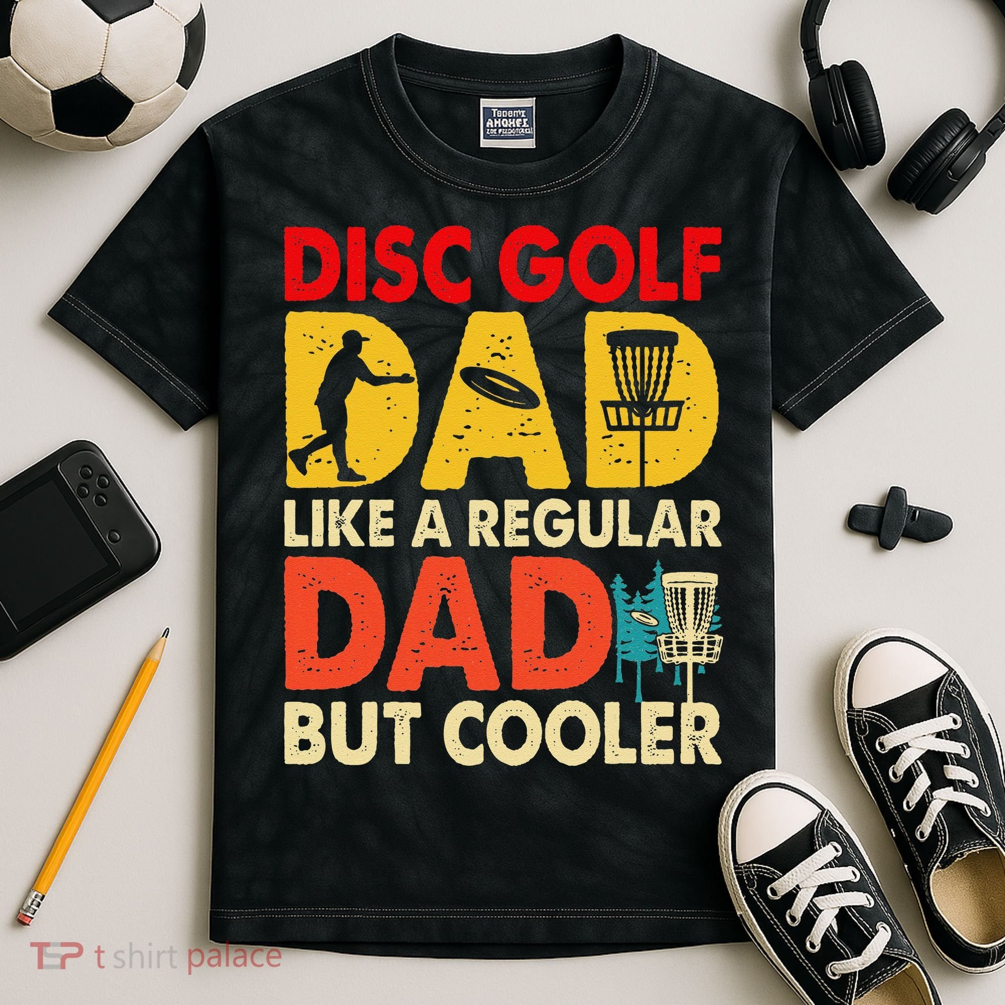 Disc Golf Dad Grandpa Joke For Disc Golf Player Lovers Kids Tie-Dye T-Shirt