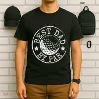Disc Golf Dad Best Dad By Par Father's Day Disk Frisbee T-Shirt thumb 6