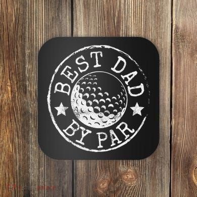 Disc Golf Dad Best Dad By Par Father's Day Disk Frisbee Coaster