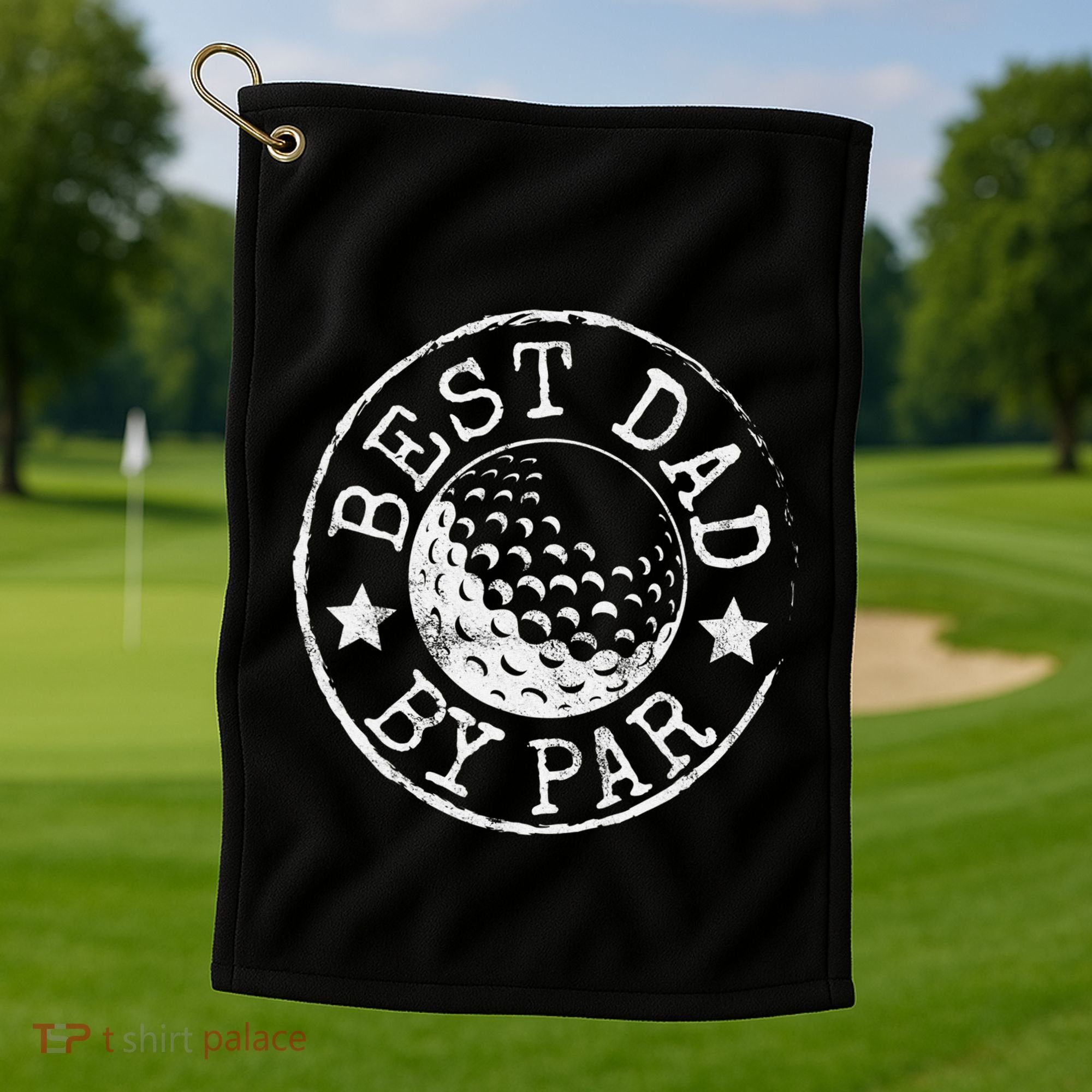 Disc Golf Dad Best Dad By Par Father's Day Disk Frisbee Golf Towel