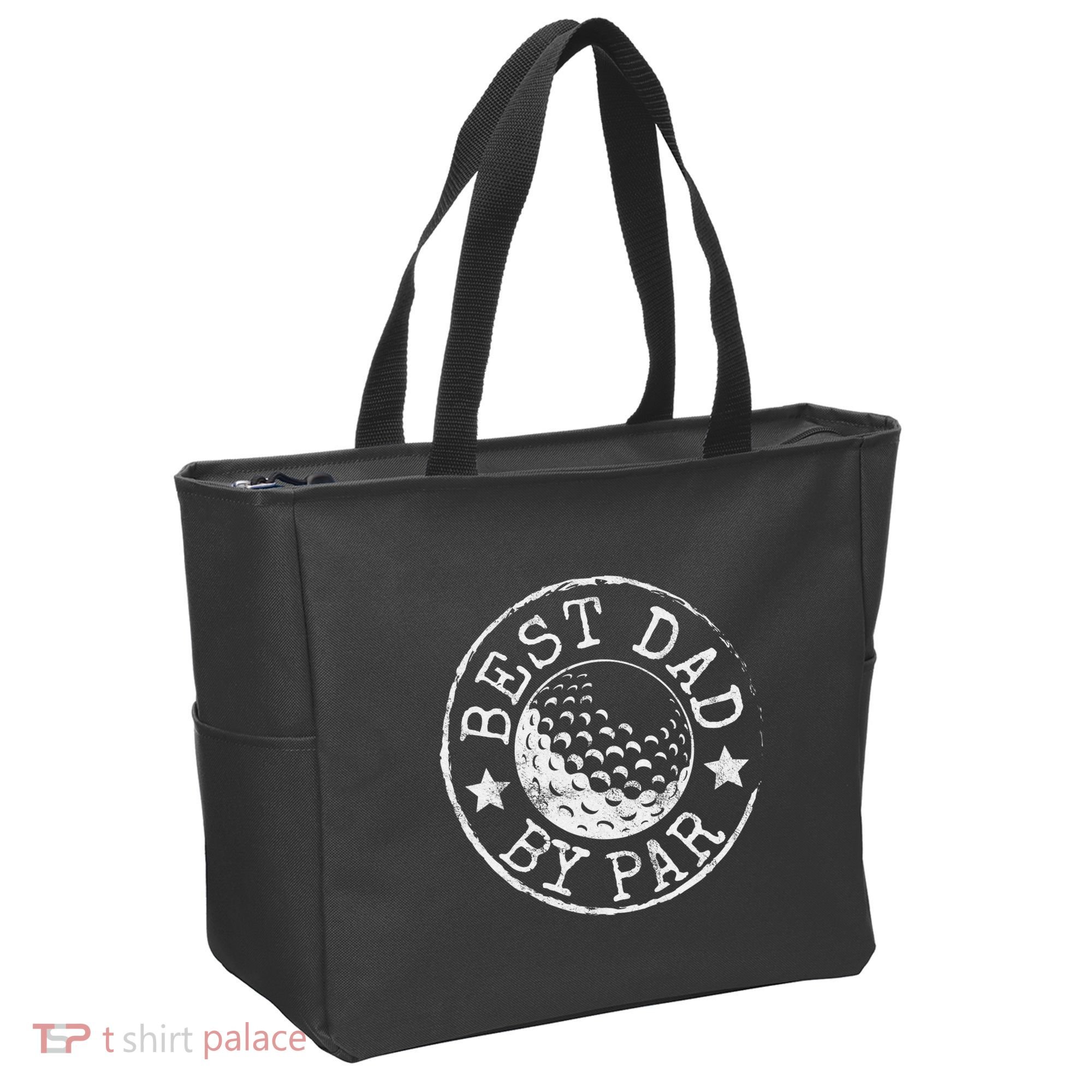 Disc Golf Dad Best Dad By Par Father's Day Disk Frisbee Tote Bag