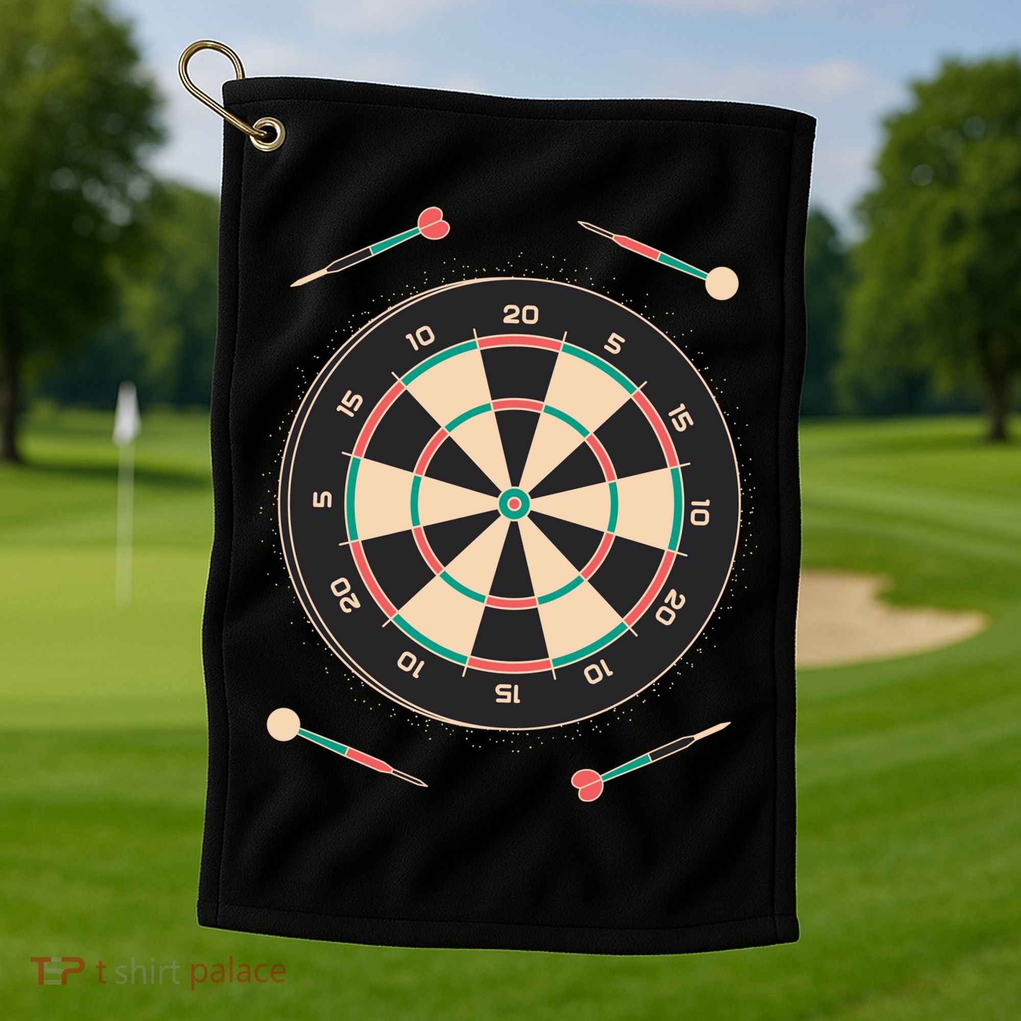 Dartboard Game Golf Towel