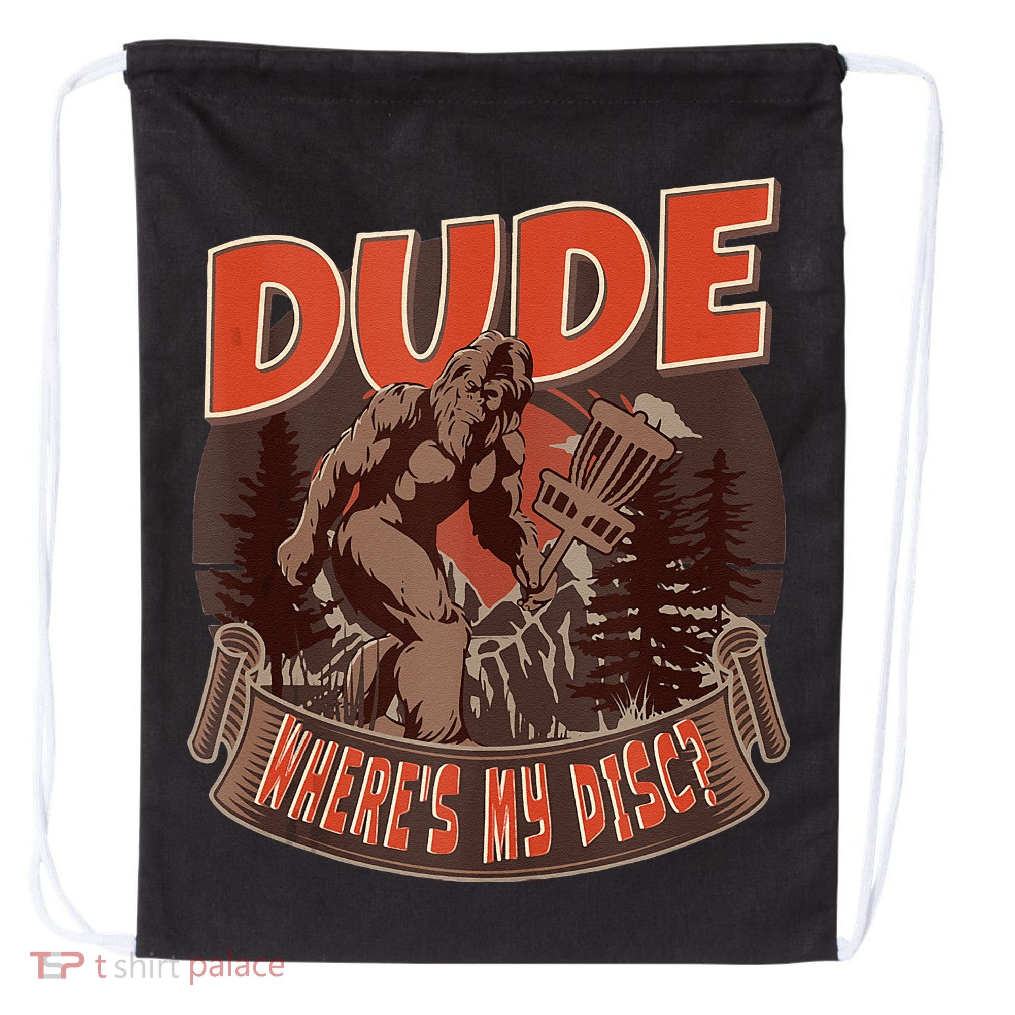 Disc Golf Dude Wheres My Disc II Drawstring Bag