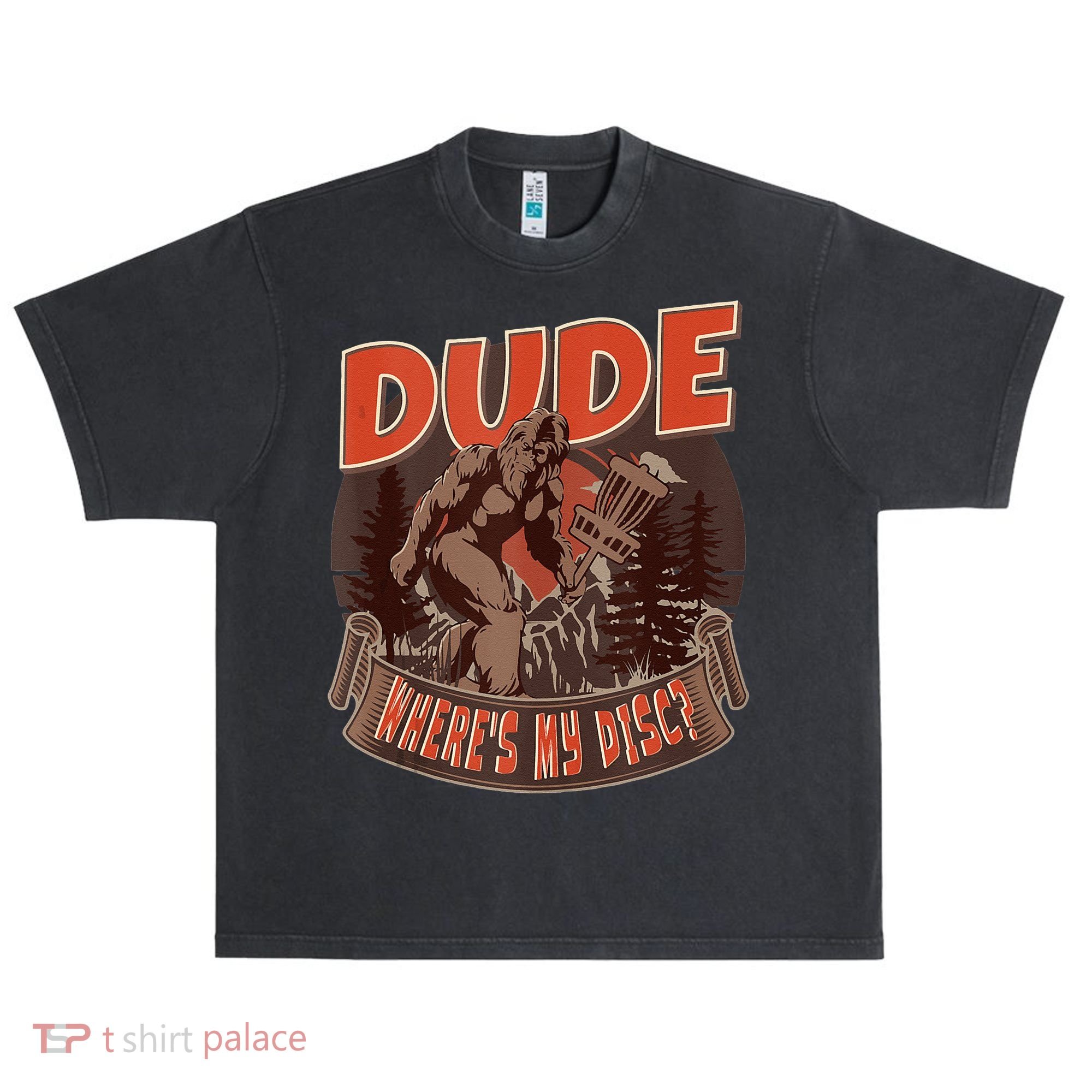 Disc Golf Dude Wheres My Disc II Urban Oversized Heavyweight T-Shirt