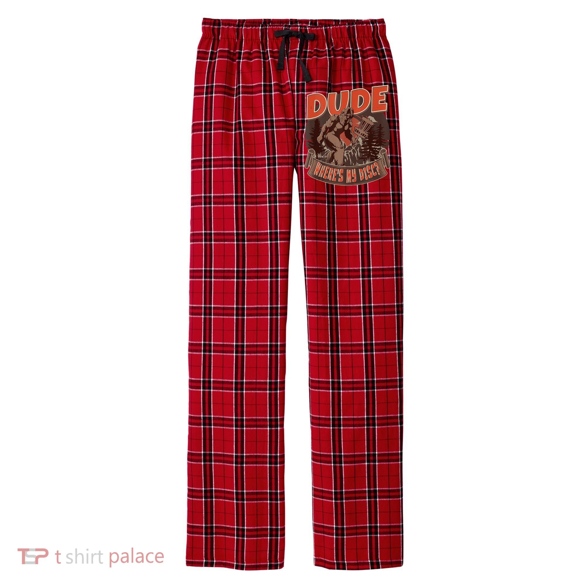 Disc Golf Dude Wheres My Disc II Men's Flannel Plaid Pajama Pants