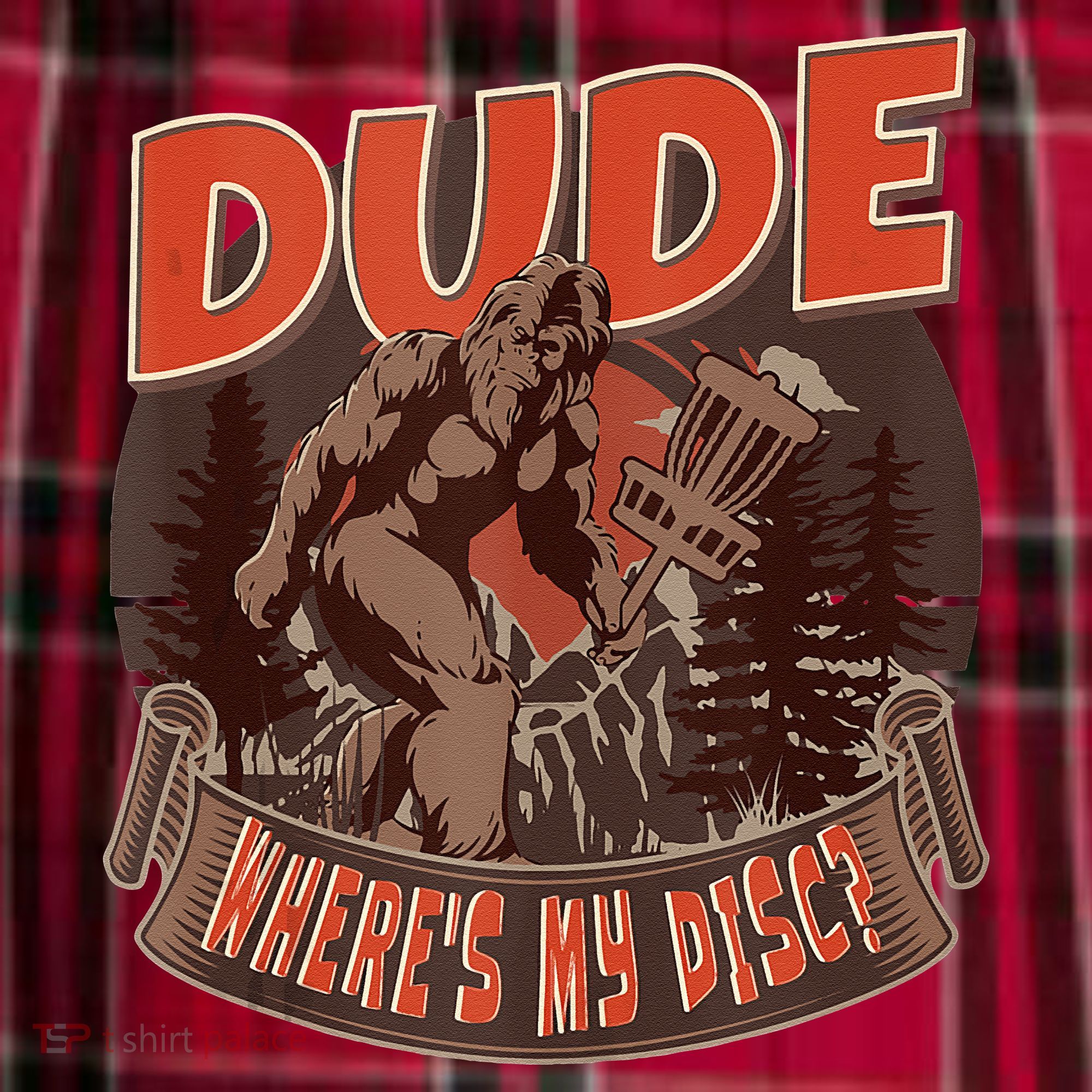 Disc Golf Dude Wheres My Disc II Men's Flannel Plaid Pajama Pants