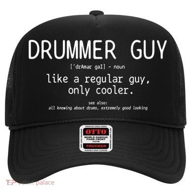 Drummer Guy Definition Funny Vintage Drums Drumming Great Gift Hat