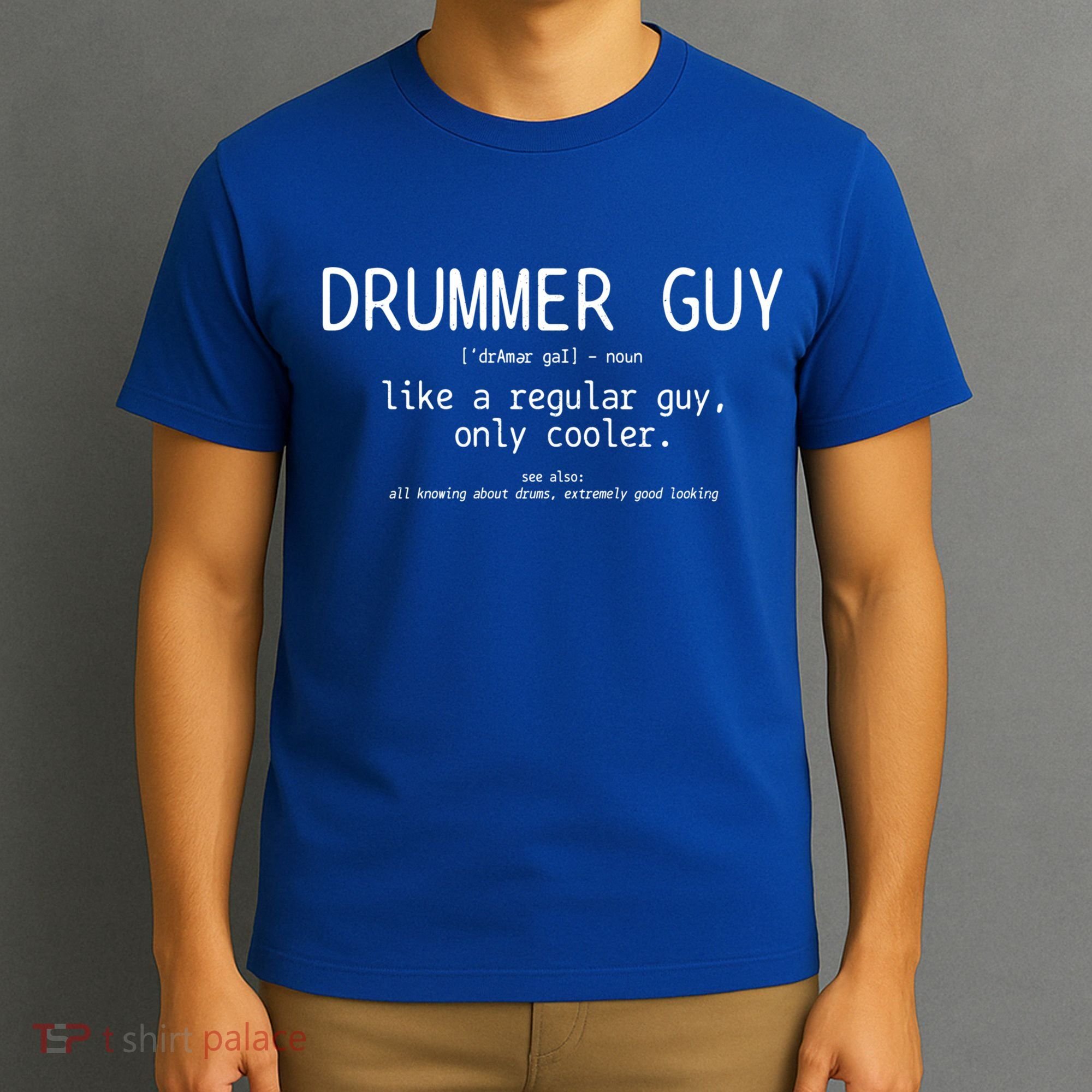 Drummer Guy Definition Funny Vintage Drums Drumming Great Gift T-Shirt
