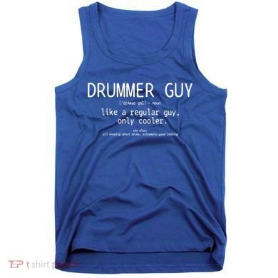 Drummer Guy Definition Funny Vintage Drums Drumming Great Gift Tank Top