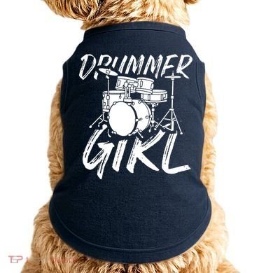 Drummer Girl Drum Kit Doggie Tank