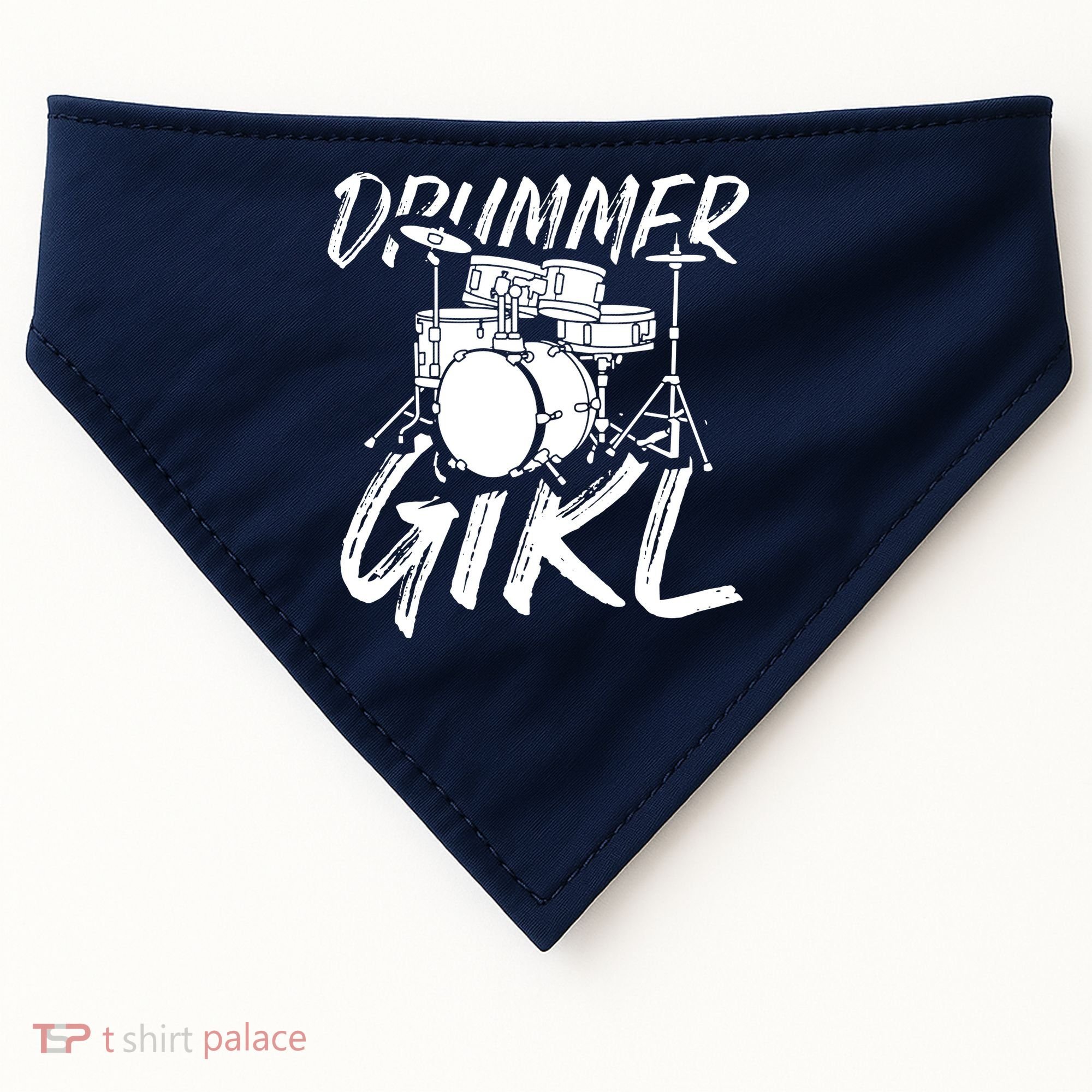 Drummer Girl Drum Kit USA-Made Doggie Bandana