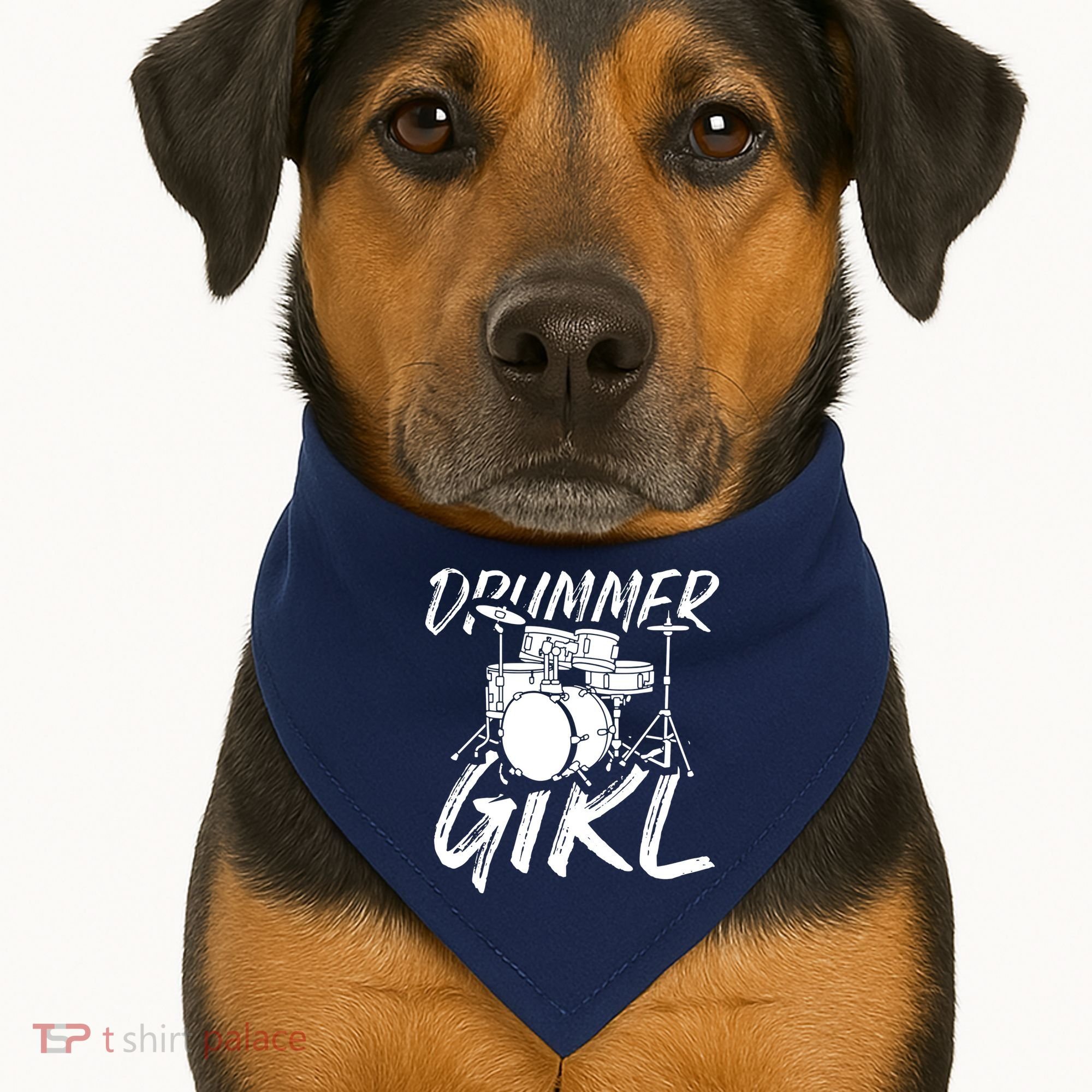 Drummer Girl Drum Kit USA-Made Doggie Bandana