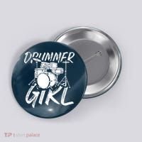 Drummer Girl Drum Kit Button thumb 0