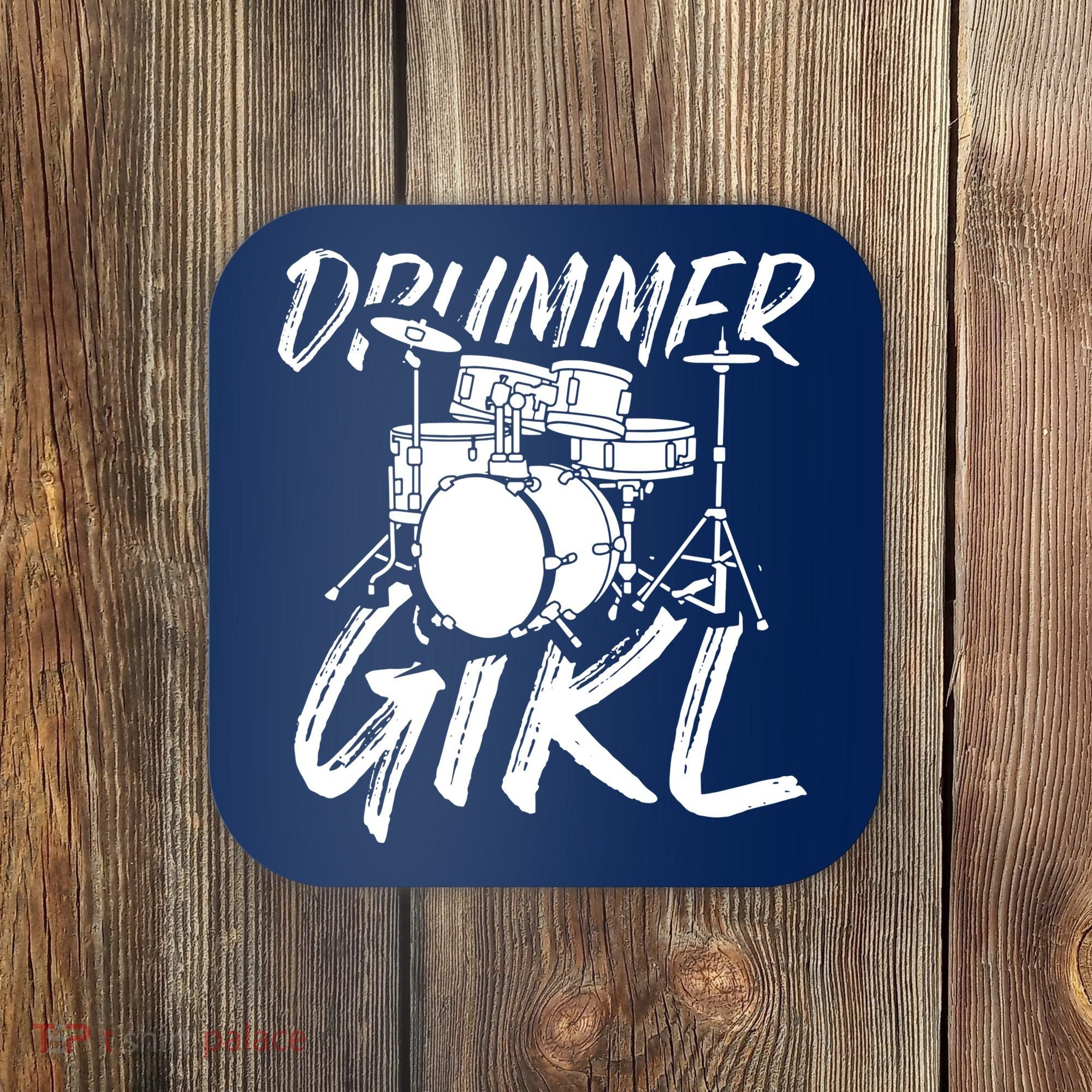 Drummer Girl Drum Kit Coaster