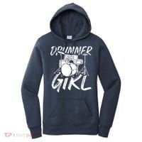 Drummer Girl Drum Kit Women's Hoodie thumb 0