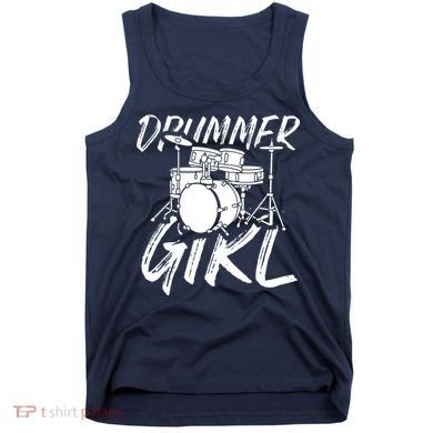 Drummer Girl Drum Kit Tank Top