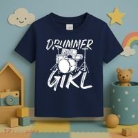 Drummer Girl Drum Kit Toddler T-Shirt thumb 3