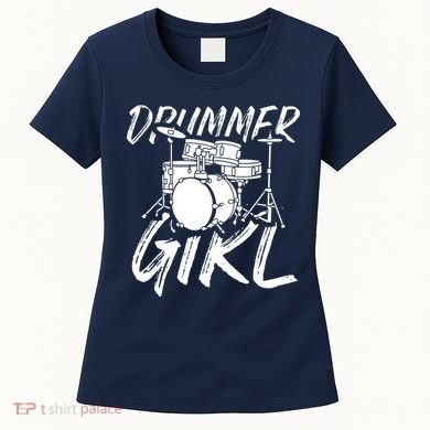 Drummer Girl Drum Kit Women's T-Shirt