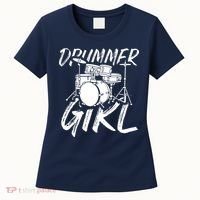 Drummer Girl Drum Kit Women's T-Shirt thumb 0