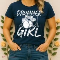 Drummer Girl Drum Kit Women's T-Shirt thumb 2