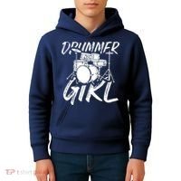 Drummer Girl Drum Kit Kids Hoodie thumb 4