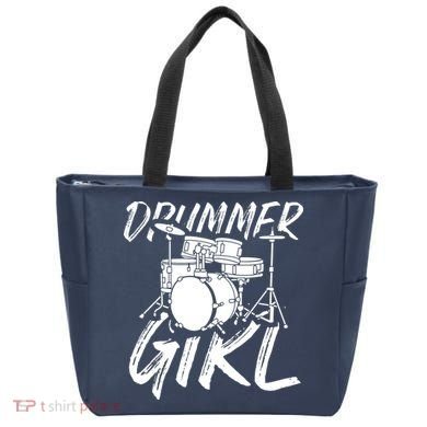 Drummer Girl Drum Kit Tote Bag