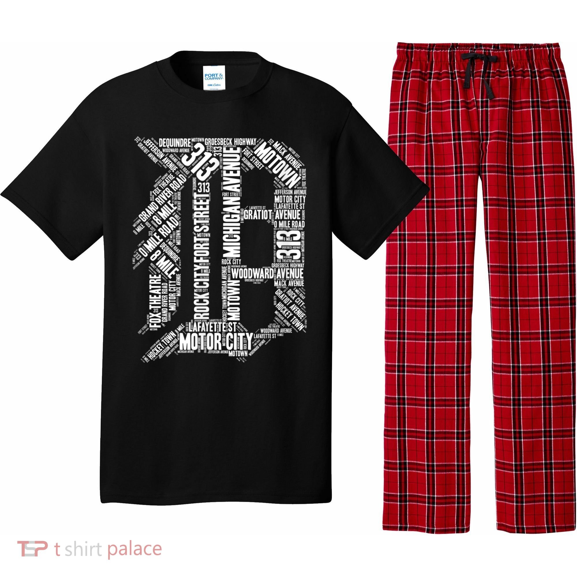 Detroit Graphic D Pajama Set