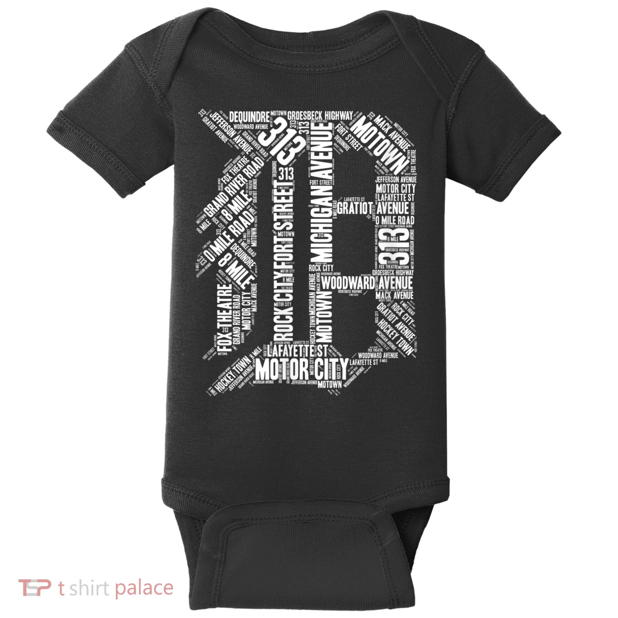 Detroit Graphic D Baby Bodysuit