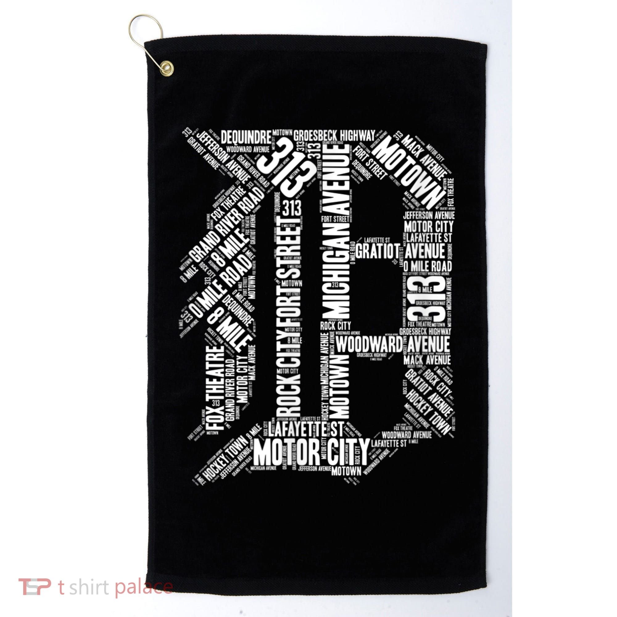 Detroit Graphic D Golf Towel