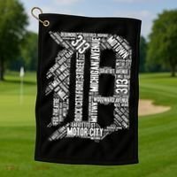 Detroit Graphic D Golf Towel thumb 1