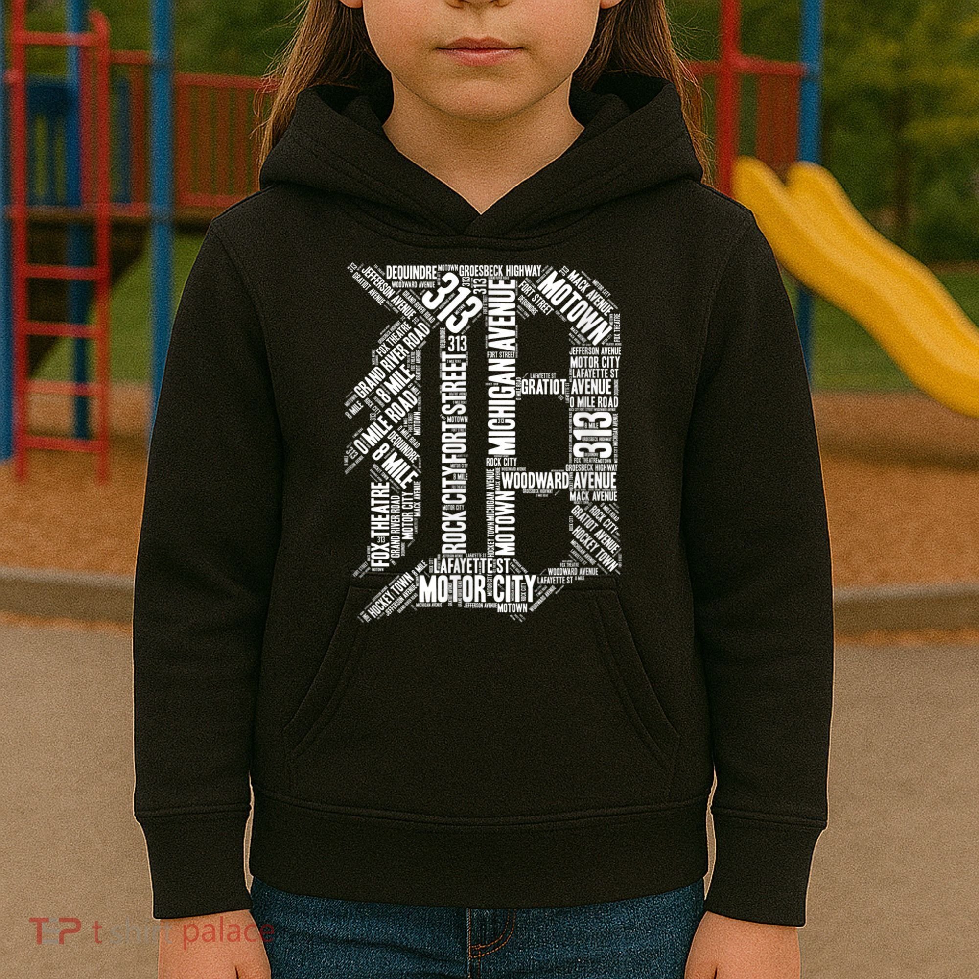 Detroit Graphic D Kids Hoodie