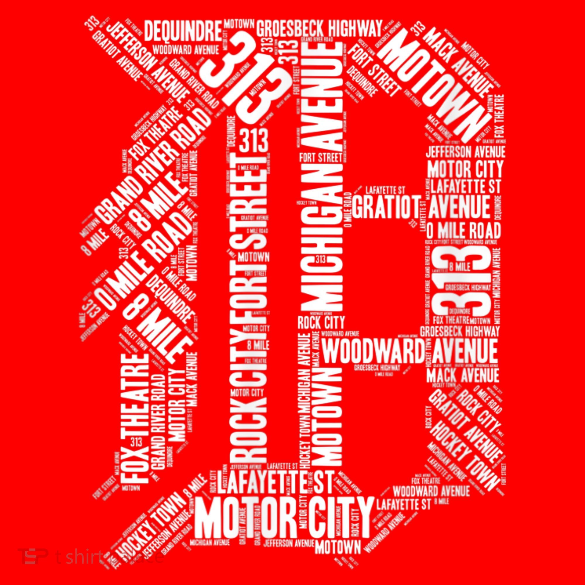 Detroit Graphic D Santa Hat