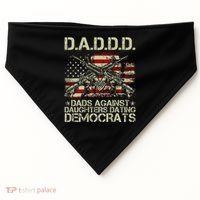 Daddd Gun Dads Against Daughters Dating Democrats USA-Made Doggie Bandana thumb 0