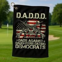 Daddd Gun Dads Against Daughters Dating Democrats Golf Towel thumb 1