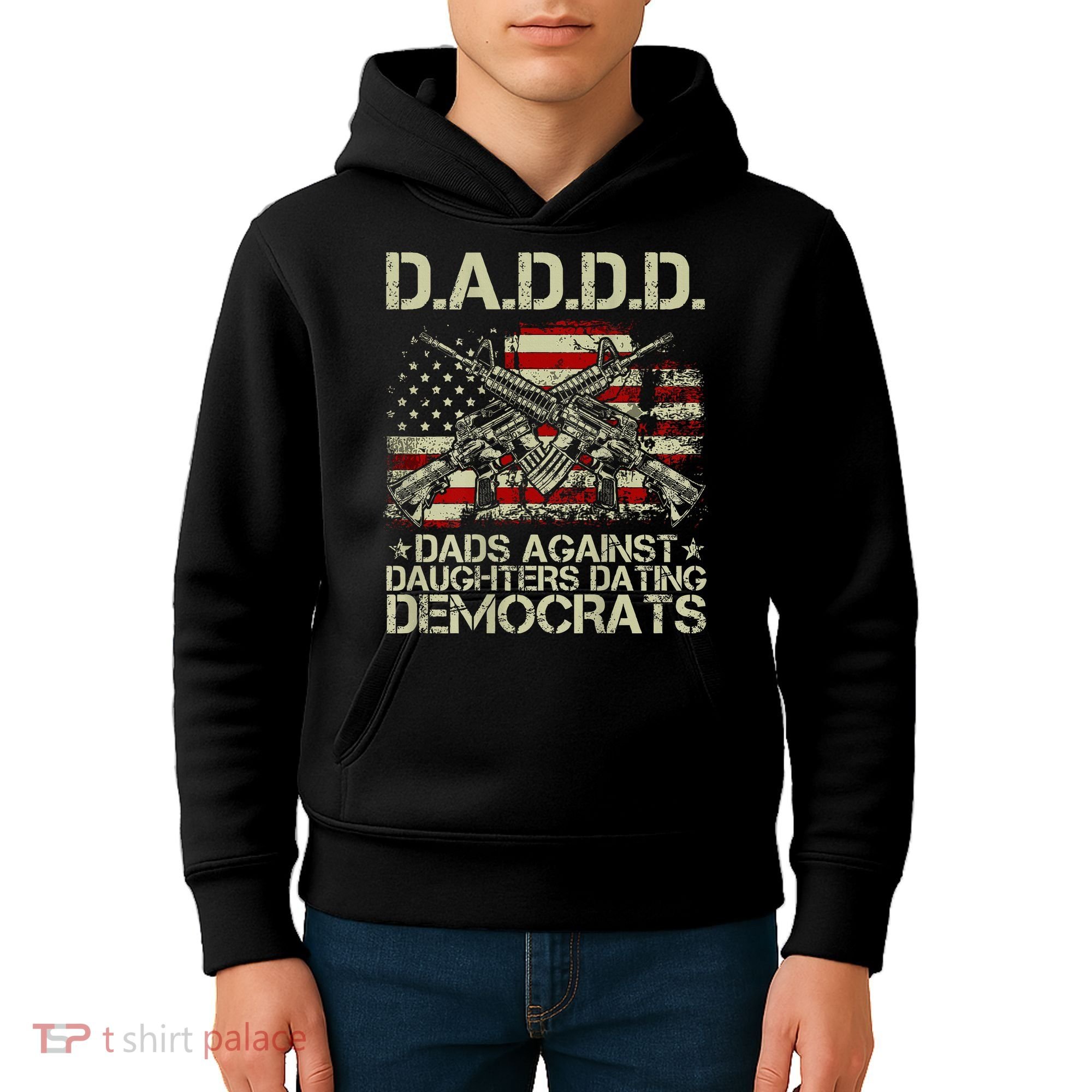 Daddd Gun Dads Against Daughters Dating Democrats Kids Hoodie