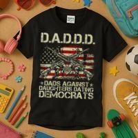 Daddd Gun Dads Against Daughters Dating Democrats Kids T-Shirt thumb 3