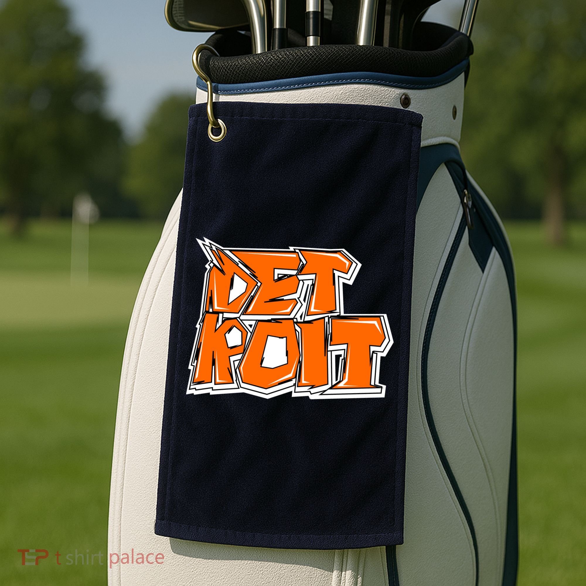 Detroit Graffiti Golf Towel