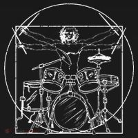 Drummer Gift Da Vinci Drums Drawing Present for Music Fans Doggie Tank thumb 4
