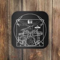 Drummer Gift Da Vinci Drums Drawing Present for Music Fans Coaster thumb 0
