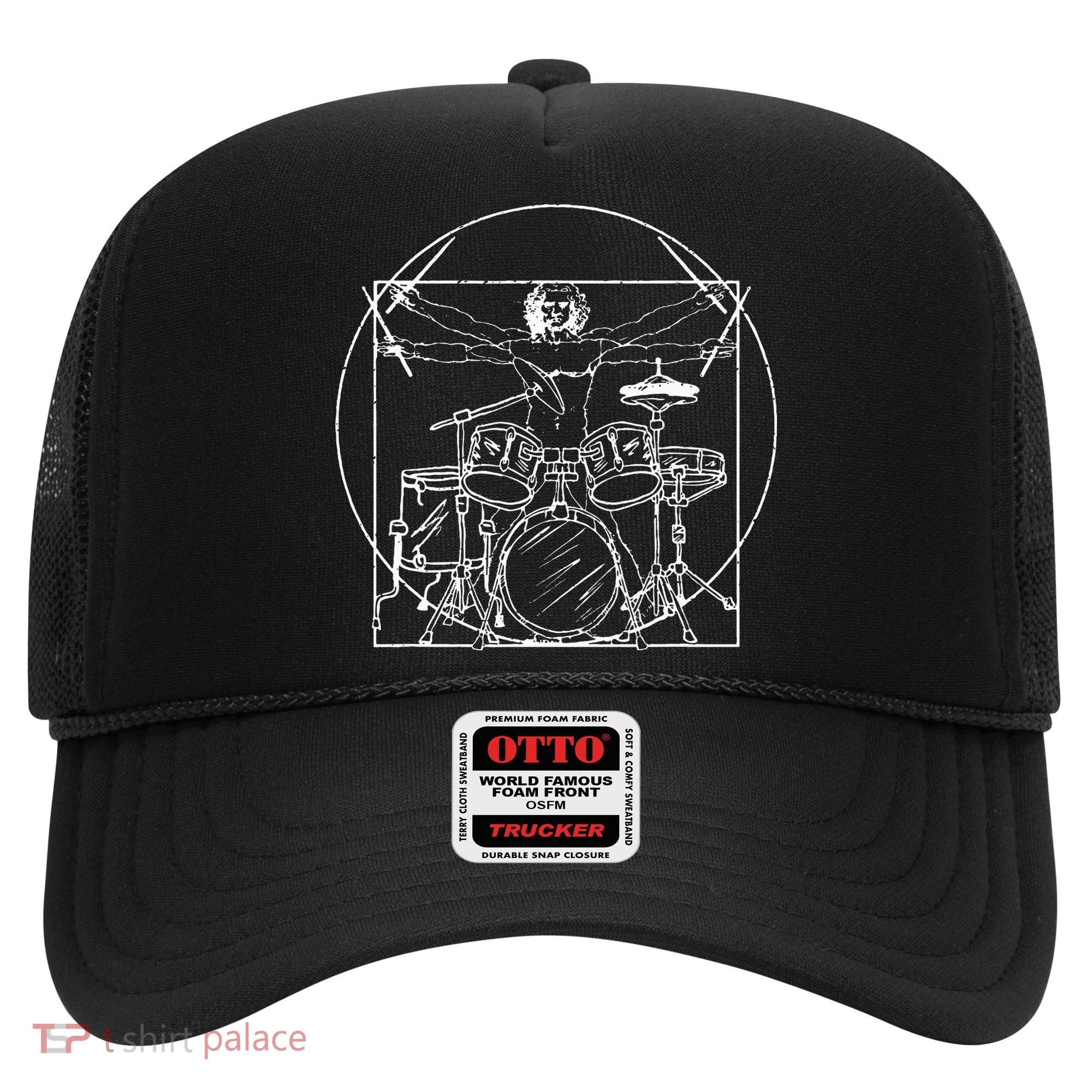 Drummer Gift Da Vinci Drums Drawing Present for Music Fans Hat